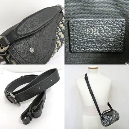 Dior Saddle Lola Mini Bag Oblique 1adp0262yky Black Calfskin Shoulder