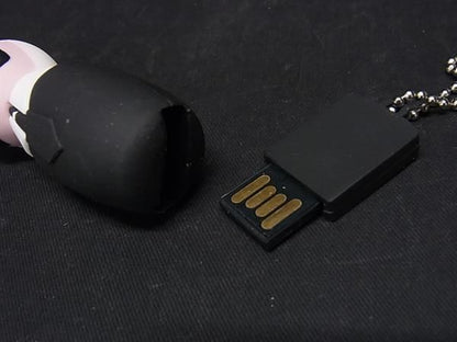 Fendi Karl Lagerfeld Rubber USB Memory Key Holder Black And Pink Au8052