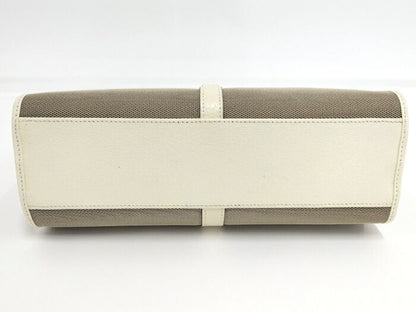 Gucci Shoulder Bag Jackie Hardware Canvas Ivory Brown 0021068