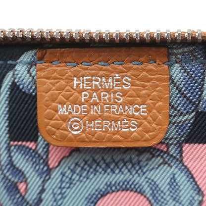 Hermes Coin Case Azap Silk Quinn Mini Coin Case Vaux Epson Gold Silver Hardware