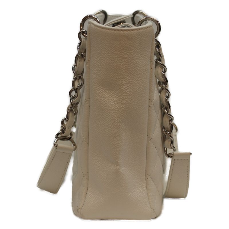 Chanel No 15 White Caviar Silver Hardware PST Tote