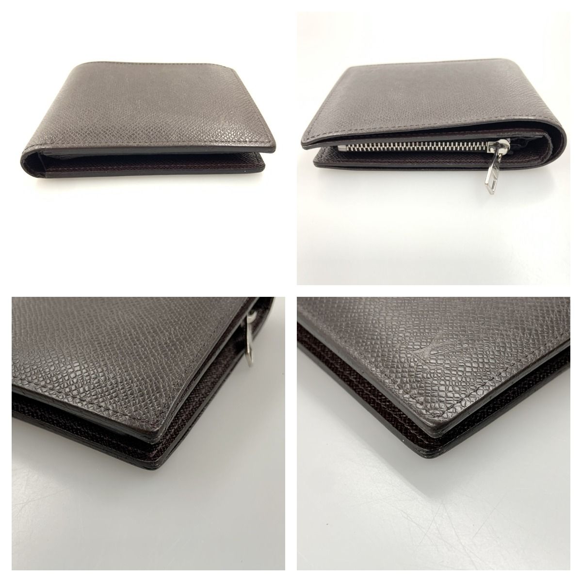 Louis Vuitton Taiga Portefeuille Amerigo Nm Bifold Short Wallet M62045 Brown