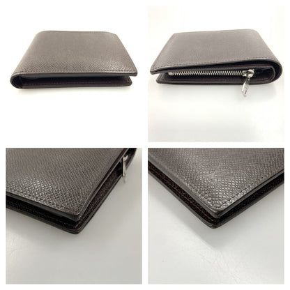 Louis Vuitton Taiga Portefeuille Amerigo Nm Bifold Short Wallet M62045 Brown