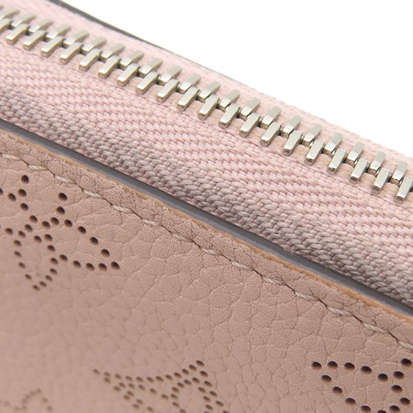 Louis Vuitton Long Wallet Zippy Wallet Monogram Mahina Rose Jasmine Silver
