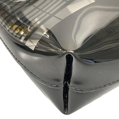 Chanel Shoulder Bag Window Line Clear X Black Plastic Chain Shoulder