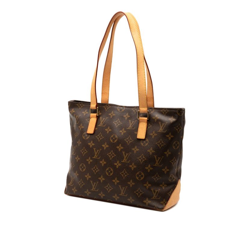 Louis Vuitton Monogram Cabas Piano Handbag Tote Bag M51148 Brown PVC Leather