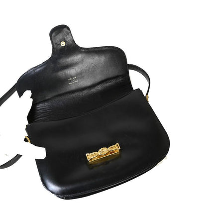 Celine Carriage Shoulder Bag Leather Black 83fa496