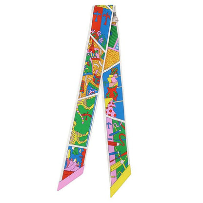 Hermes Scarf Twilly Silk Jeanne Vif X Rose Malabar X Veil Never Used [factory