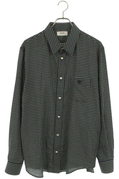 Celine 25SS 2c9820943 Loose Checked Long Sleeve Shirt Men's 40