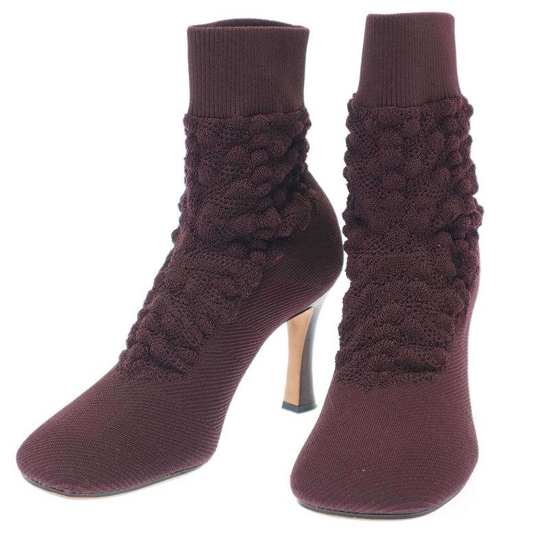 Celine by Phoebe Philo Stretch Sock Boots Burgundy 37