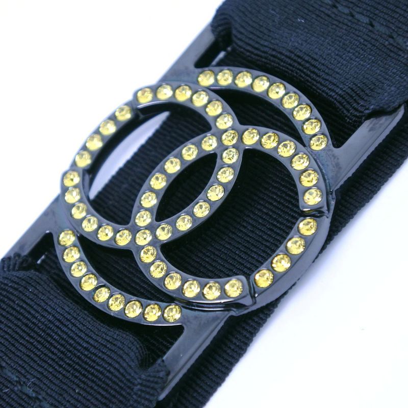 Chanel Strap Rhinestone Black B17S Ladies 54.5g Necklace