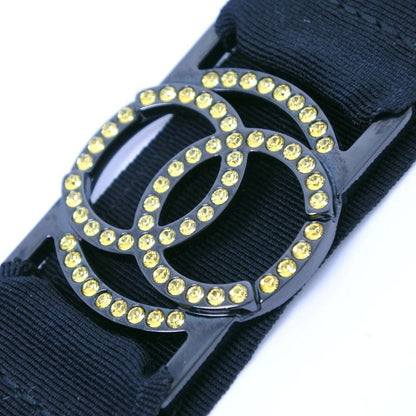Chanel Strap Rhinestone Black B17S Ladies 54.5g Necklace