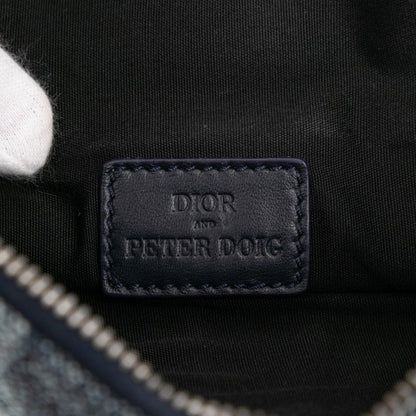 Dior X Peter Doig Saddle Navy Denim Leather Women's Dior
