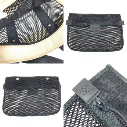 Chanel Shoulder Bag CC Coco Logo Mesh Nylon Black