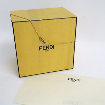 Fendi O-rock Necklace 8ah321 Gold Hardware Rhinestone Ladies Accessorie