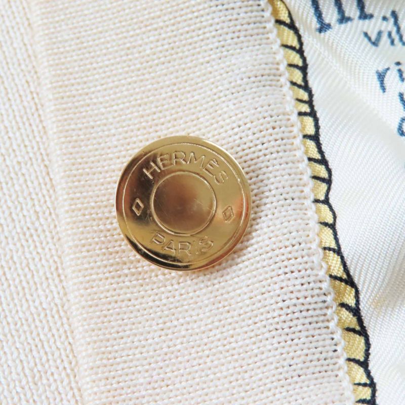 Hermes Vintage MONT Sainct Michel Mont Saint Michel Silk Cotton Rare Vest