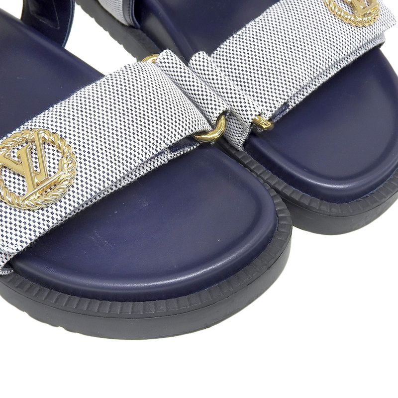 Super With Box Louis Vuitton 2024 Item LV Sunset Line Leather Sandals Shoes 37