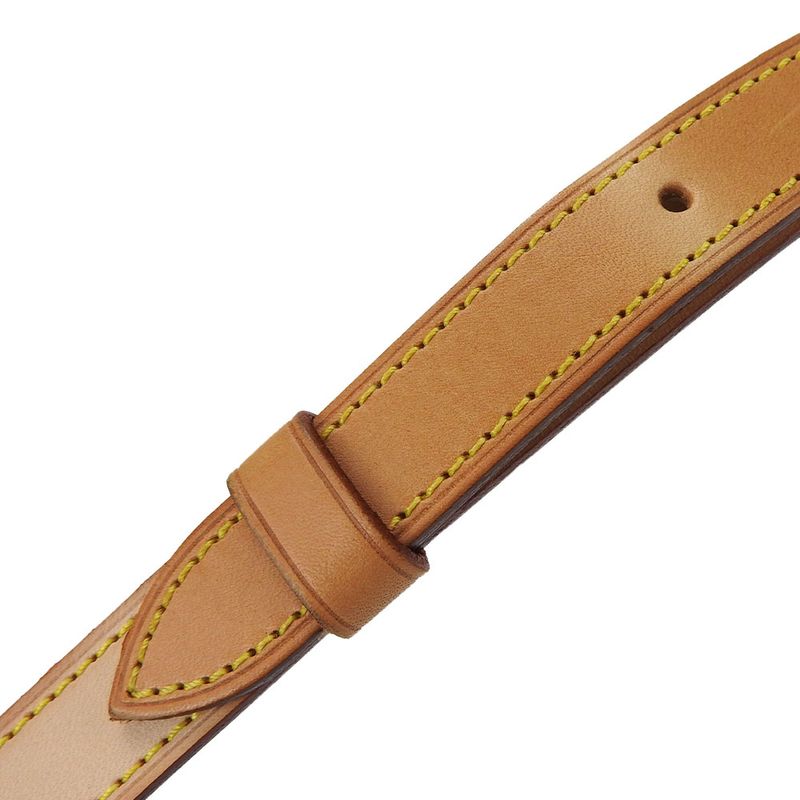 Louis Vuitton Shoulder Strap Nubuck Leather Beige Gold Hardware Shoulder Strap