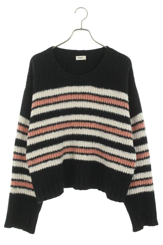 Celine 2af18047u Cropped Striped Knit Men's M