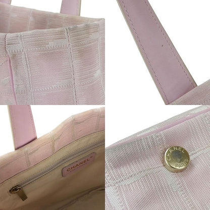 Chanel Mini Hand Bag Lightweight New Travel Line 8 Jacquard Nylon Leather Coco