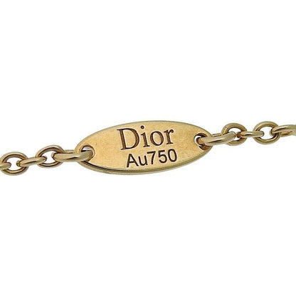Christian DIOR Rose De Vents Medallion Diamond Malachite Necklace 18K Yellow