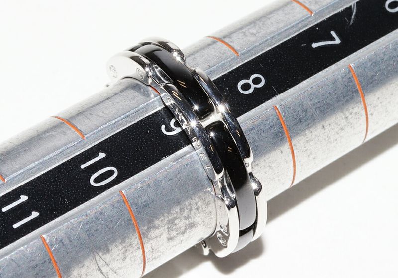 Chanel Ring 18K White Gold Black Ceramic Ultra Collection Ring Small Model J3092