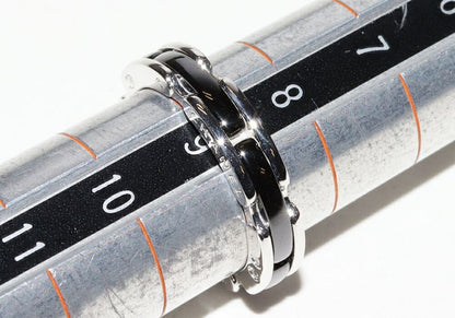 Chanel Ring 18K White Gold Black Ceramic Ultra Collection Ring Small Model J3092