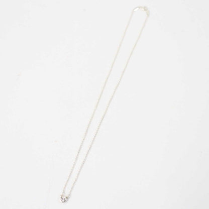 Tiffany & Co By-the-yard 0.05ct 1P Diamond Necklace Ag925 Silver Weight 1.5g