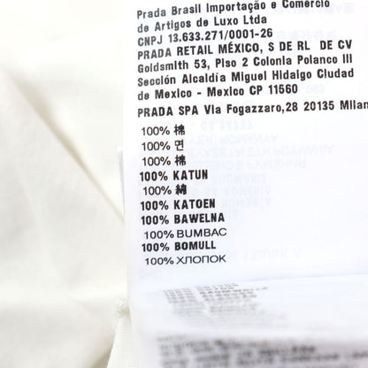 Prada 24SS Ujn884 Cotton 100% Logo Embroidery Crew Neck Short Sleeve T-shirt