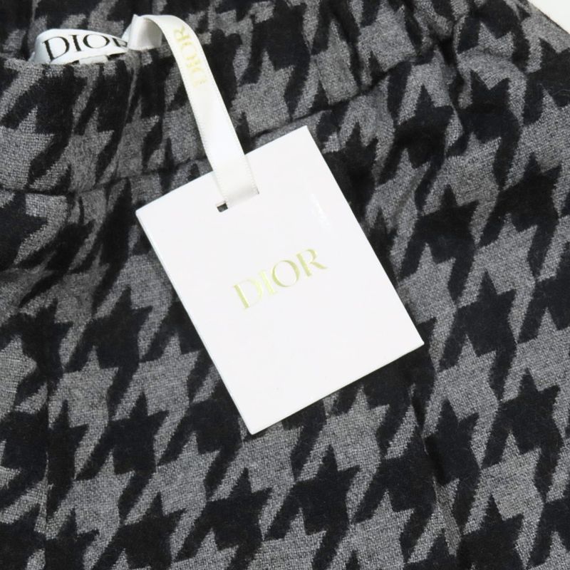 Unused Dior Wide Wool Half Pants Staggered Monochrome Flared Wes Togo M Shorts