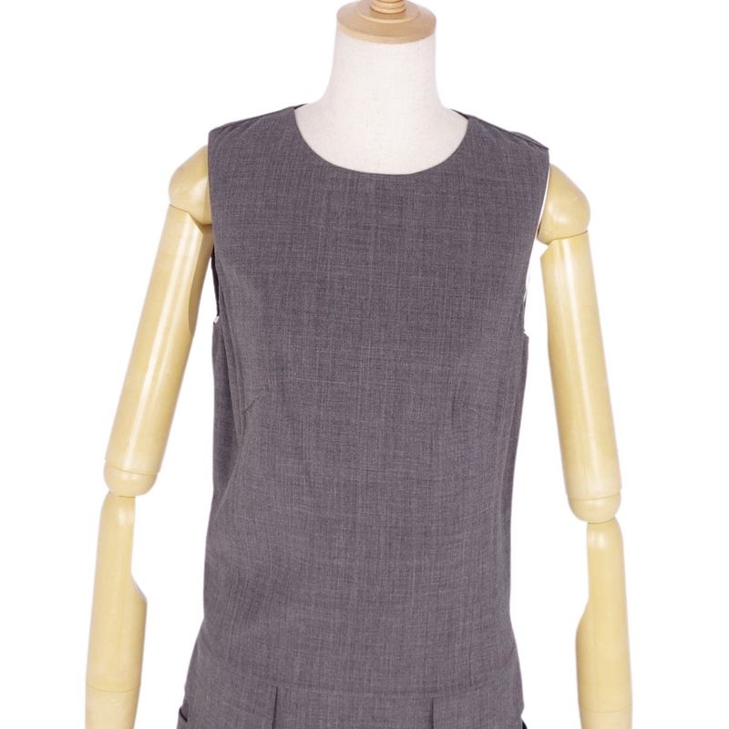 Celine Dress Sleeveless Wool Gabardine Top Women's Made In France 36(S Equivalen