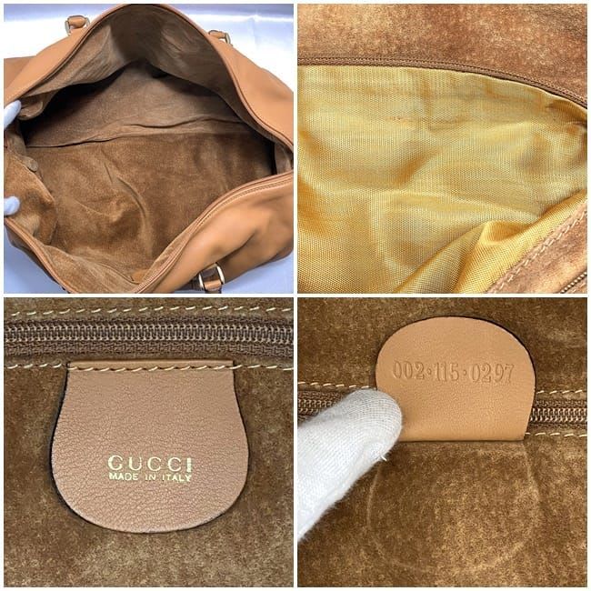 Gucci 2-Way Boston Bag Camel Brown