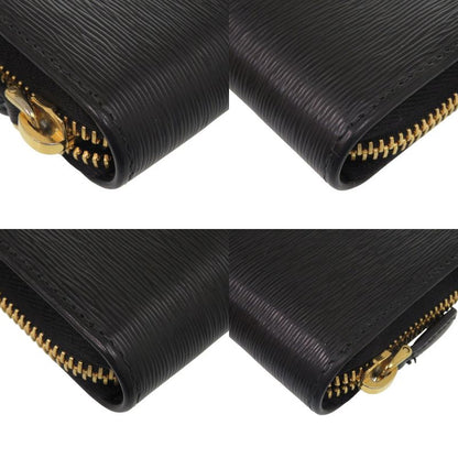 Prada Round Zipper 1mm (004in)268 Leather Gold Hardware Black Coin Case Wallet