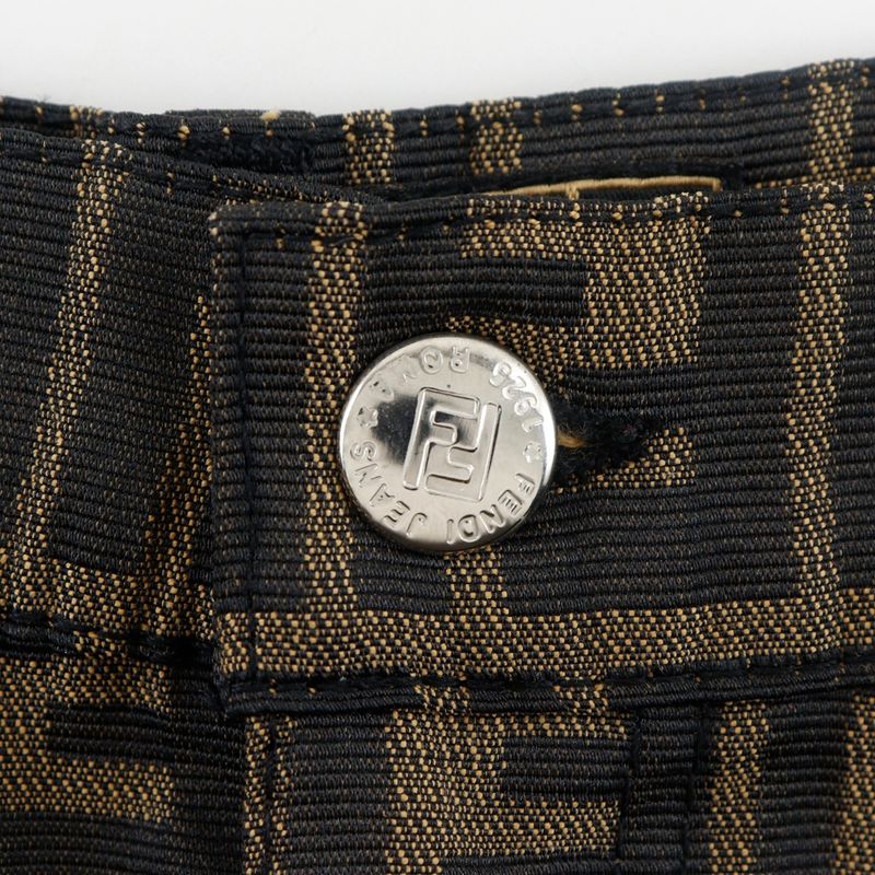 Fendi Tight Skirt Zucca Pattern 09.541310 66960 Polyester And Cotton Brown