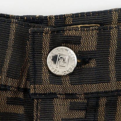 Fendi Tight Skirt Zucca Pattern 09.541310 66960 Polyester And Cotton Brown