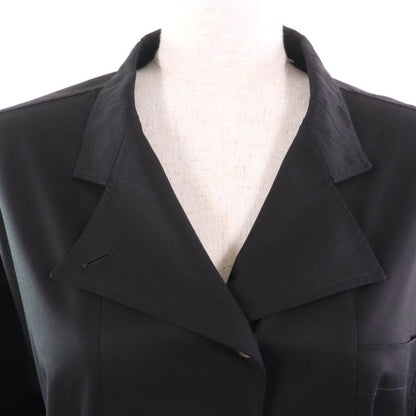 Hermes 2023 3h0633dv 100% Cotton Serie Buttons Shirt Dress With Belt Black 40