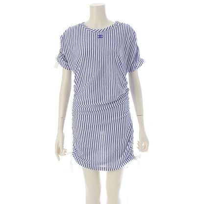 CHANEL Runway Resort La Pausa Striped Dress Blue White 2019 Cruise 36