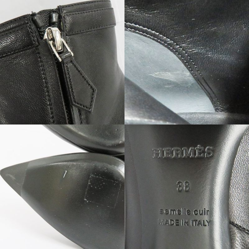 Hermes Blanche Shorts 38 24.5cm (9.65in) Hhardware Black Silver