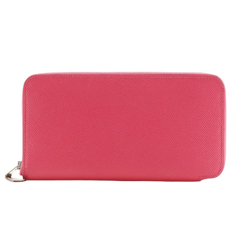 Hermes Azap Long Silk-in Vaux Epson Rose Mexico Pink A Women's Long Wallet