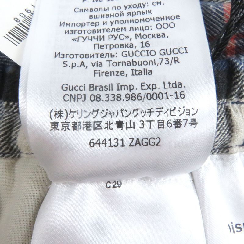 Gucci Disney Gucci Disney 644131 Linen Blend Checkered Donald Duck Embroidered