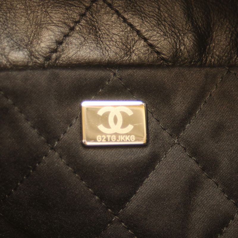 Chanel As3262 Black Shiny Calf Svhardware Chanel 22 Large Shoulder Bag Silver