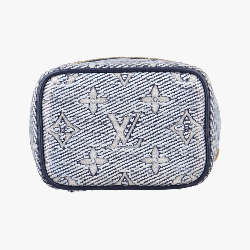 Louis Vuitton Micro Vanity Navy And Grey Monogram Jacquard Denim M82467ic Chip