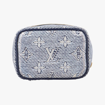 Louis Vuitton Micro Vanity Navy And Grey Monogram Jacquard Denim M82467ic Chip