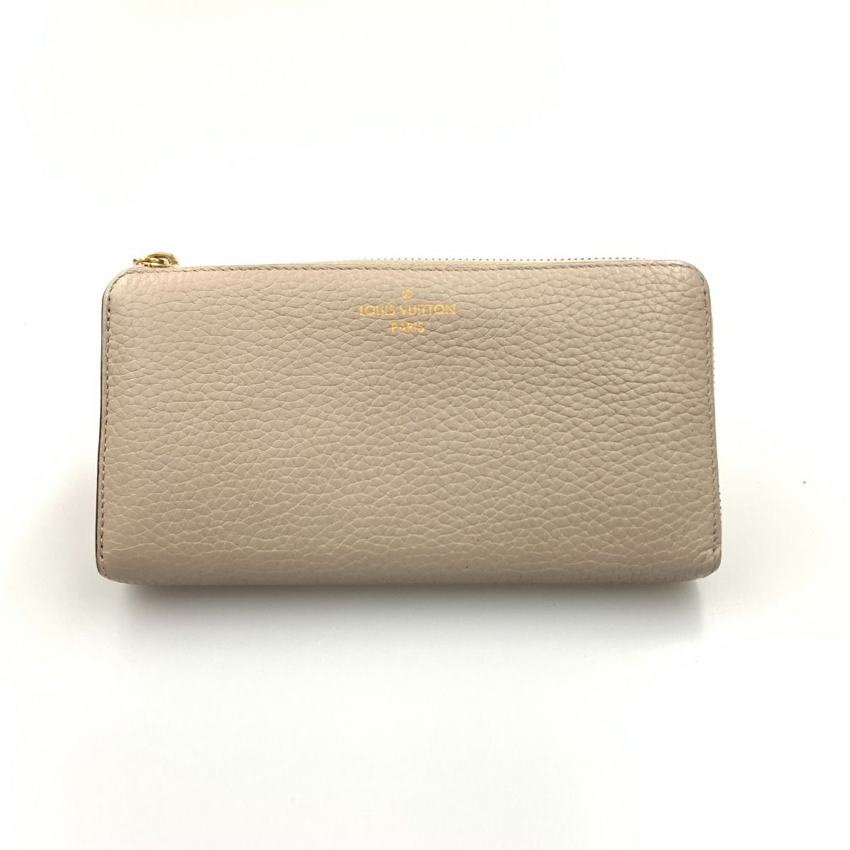 Louis Vuitton Portefeuille Comet L-Shaped Zipper Long Wallet M63104 Beige