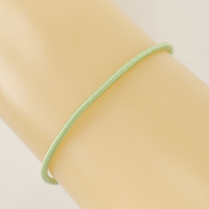 Dior CD Ribbon Metal And Rubber Silver/yellow Green Ladies 4.6g Bracelet