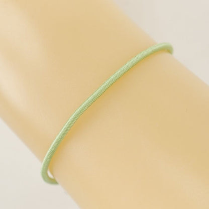 Dior CD Ribbon Metal And Rubber Silver/yellow Green Ladies 4.6g Bracelet