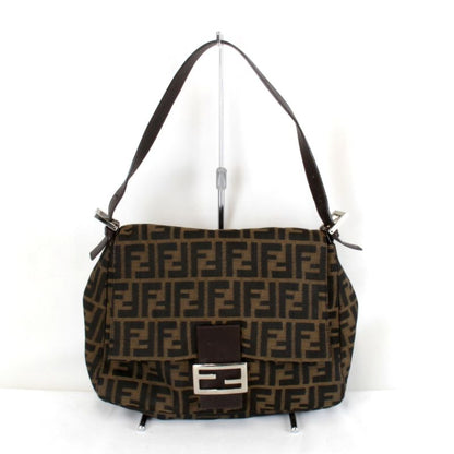 Fendi Zucca Mamma Bucket Shoulder Bag Canvas Brown