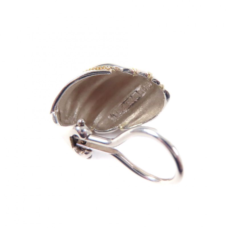 Tiffany & Co Vintage Twisted Rope Shell Dome Combination Earrings