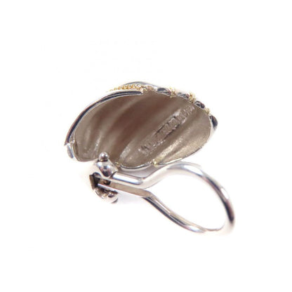 Tiffany & Co Vintage Twisted Rope Shell Dome Combination Earrings