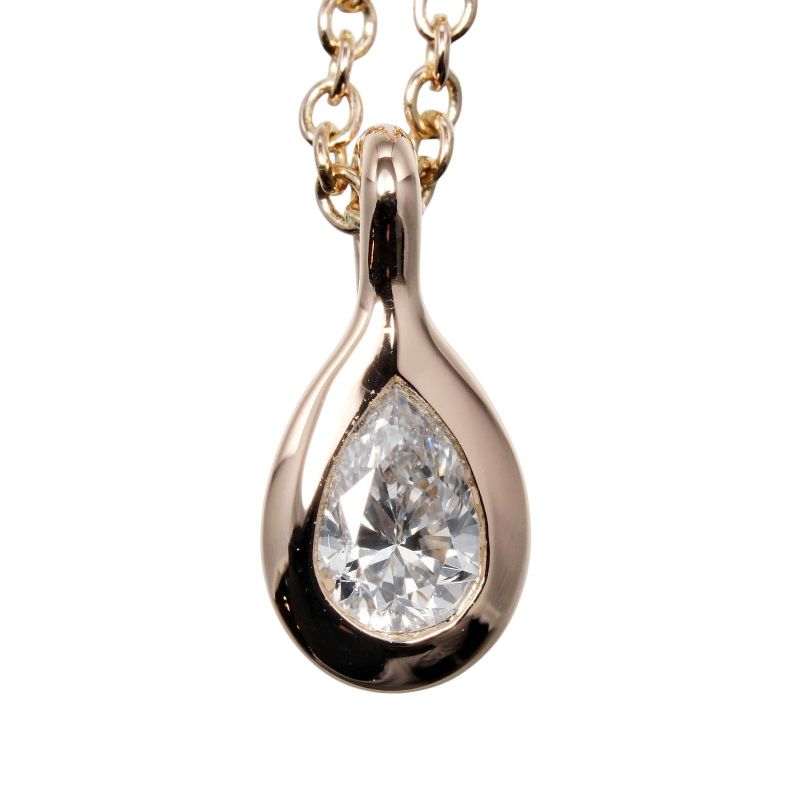 Tiffany & Co By-the-yard Pear-shaped 18K Pink Gold And Diamonds Ladies 2.25g